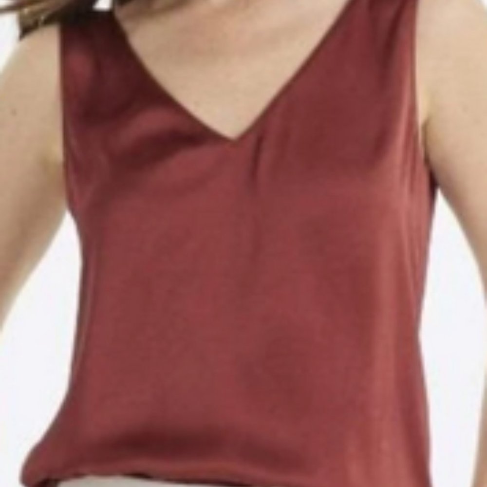 NWT NEW The Reset Satin Career Tank in Sangria L